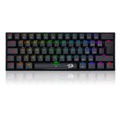 TECLADO MECANICO GAMER DRAGONBORN RGB PRETO SWITCH VERMELHO ABNT2