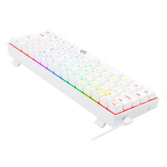 TECLADO MECANICO GAMER DRAGONBORN RGB BRANCO SWITCH MARROM ABNT2