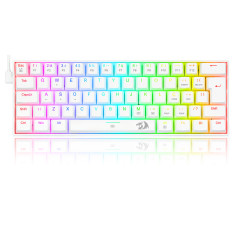 TECLADO MECANICO GAMER DRAGONBORN RGB BRANCO SWITCH AZUL ABNT2