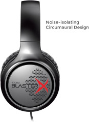 HEADSET GAMER CREATIVE SOUND BLASTER X PRO-GAMING H3 PRETO