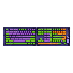 KEYCAPS PROFILE ASA PBT DOUBLE SHOT MODELO EVA THEME - 01 ASA