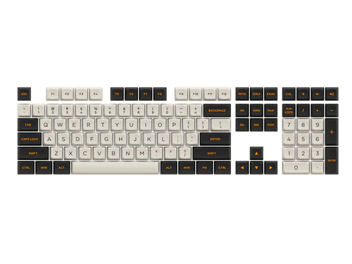 KEYCAPS PROFILE ASA-LOW PBT DOUBLE SHOT MODELO CARBON RETRO ASA-LOW