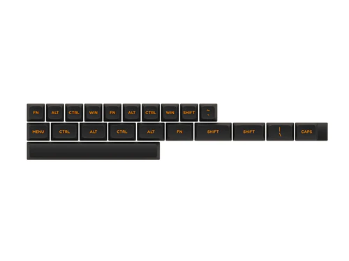 KEYCAPS PROFILE ASA-LOW PBT DOUBLE SHOT MODELO CARBON RETRO ASA-LOW