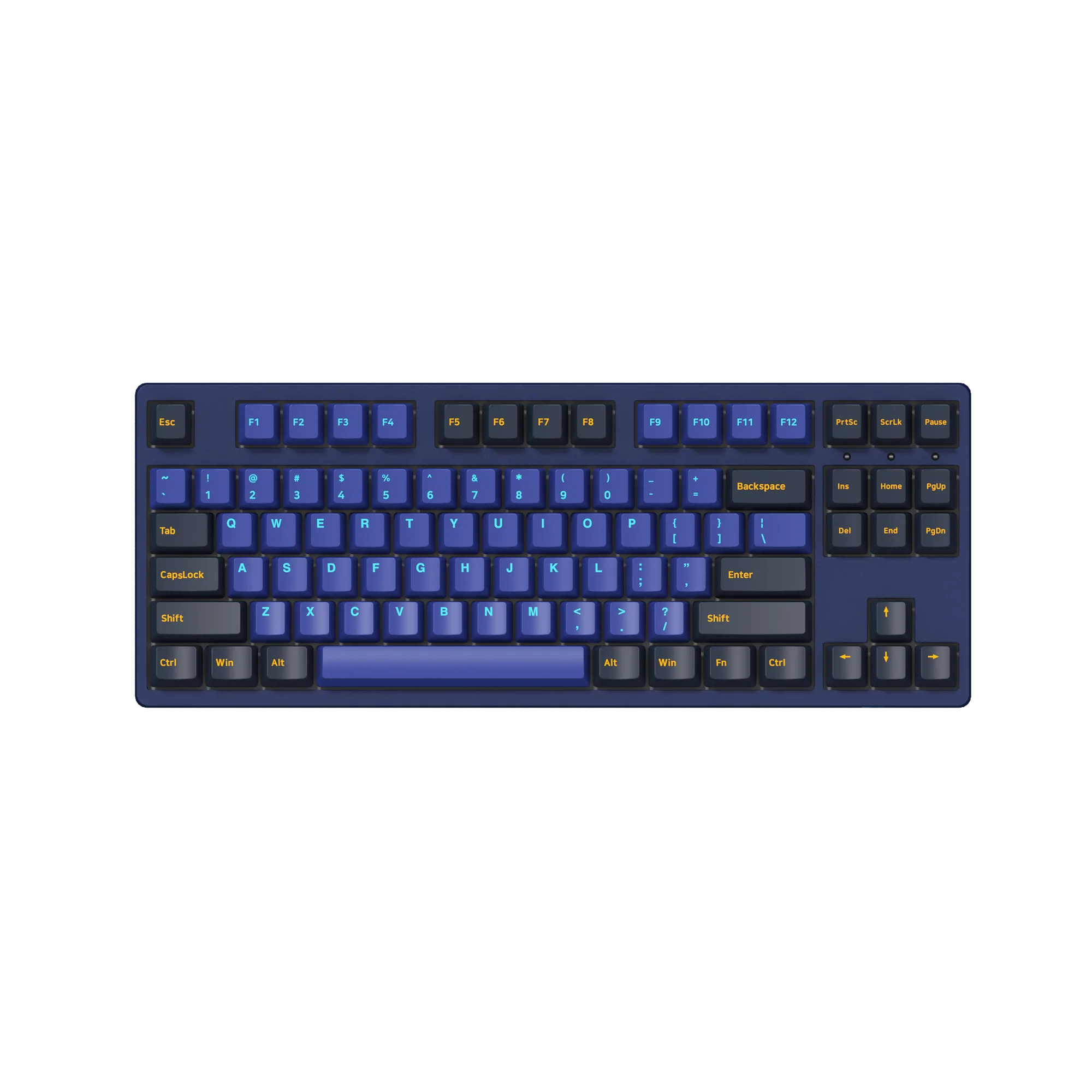 TECLADO MEC CHERRY PBT DOUBLE SHOT SWITCH CHERRY MX SILENT RED LINEAR TKL 87-KEY MODELO HORIZON DS 3087