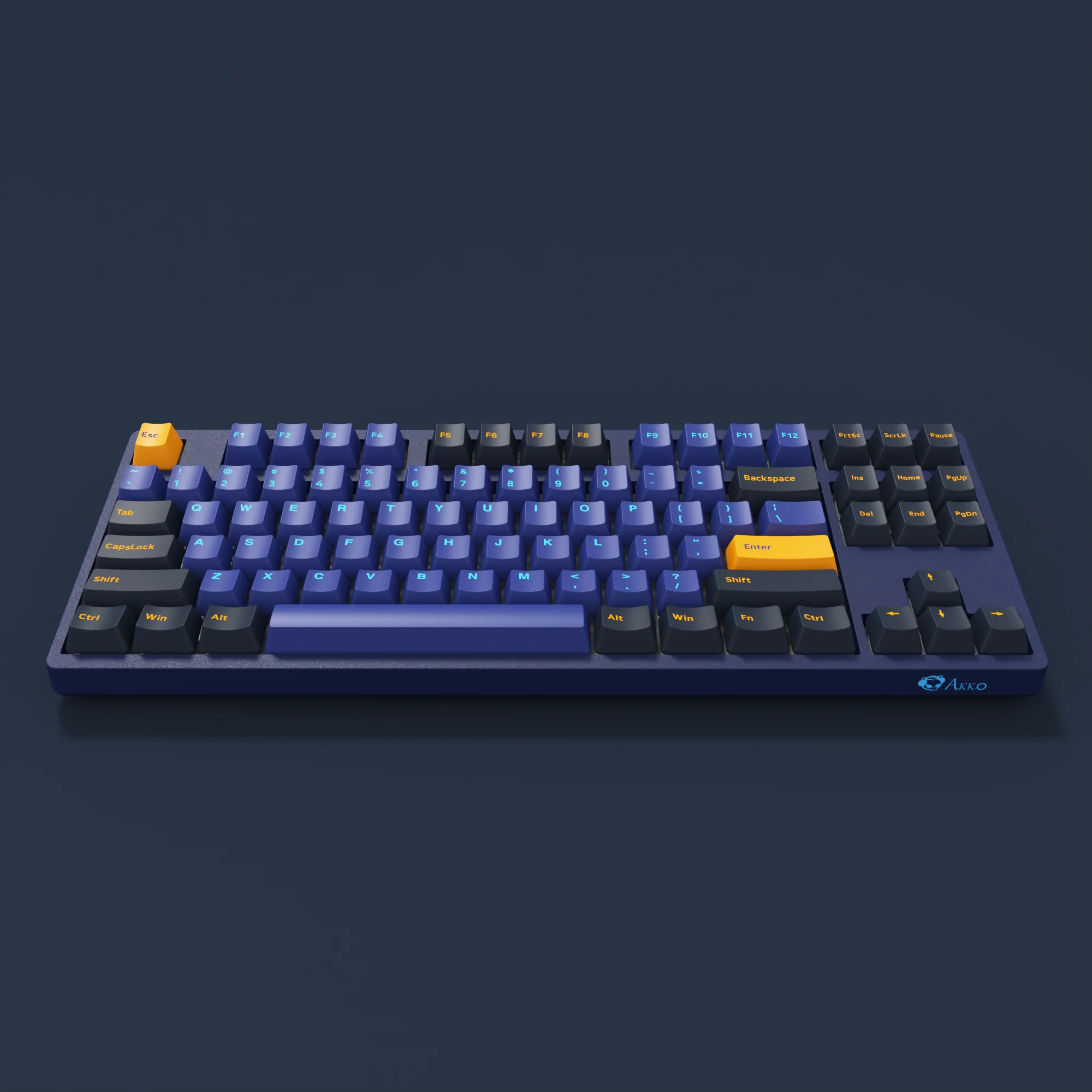 TECLADO MEC CHERRY PBT DOUBLE SHOT SWITCH CHERRY MX SILENT RED LINEAR TKL 87-KEY MODELO HORIZON DS 3087