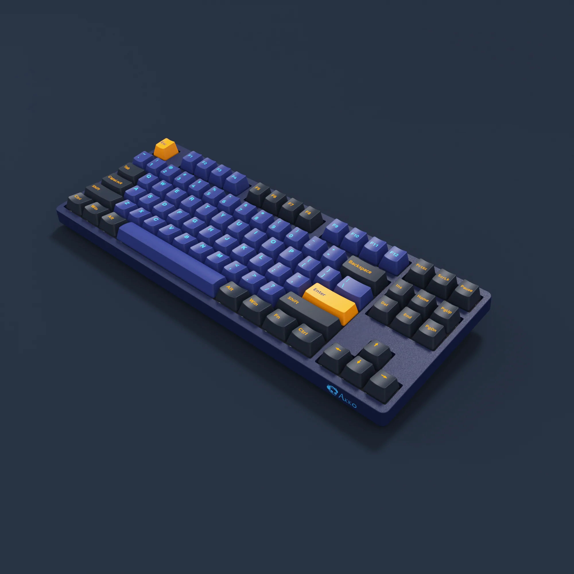 TECLADO MEC CHERRY PBT DOUBLE SHOT SWITCH CHERRY MX SILENT RED LINEAR TKL 87-KEY MODELO HORIZON DS 3087