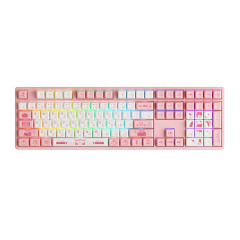 TECLADO MEC OSA PBT DYE-SUB SWITCH SAKURA LINEAR FULL SIZE MODELO JK GIRL 5108S RGB