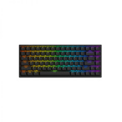 TECLADO MEC ASA PBT DOUBLE-SHOT SHINE-THROUGH SWITCH JELLY PINK LINEAR 75% MODELO 3084V2 RGB BLACK