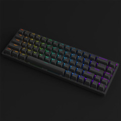 TECLADO MEC ASA PBT DOUBLE-SHOT SHINE-THROUGH SWITCH JELLY PINK LINEAR 65% MODELO 3068 V2 RGB BLACK
