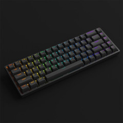 TECLADO MEC ASA PBT DOUBLE-SHOT SHINE-THROUGH SWITCH JELLY PINK LINEAR 65% MODELO 3068 V2 RGB BLACK