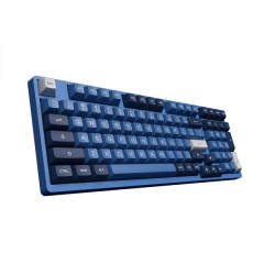 TECLADO MEC ASA PBT DOUBLE SHOT SWITCH JELLY WHITE LINEAR 1800 COMPACT MODELO 3098B OCEAN STAR