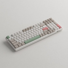TECLADO MEC ASA PBT DOUBLE SHOT SWITCH JELLY WHITE LINEAR 1800 COMPACT MODELO 3098B 9009