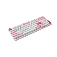 TECLADO MEC ASA PBT DOUBLE SHOT SWITCH RADIANT RED LINEAR 1800 COMPACT MODELO 3098B PRUNUS LANNESIANA