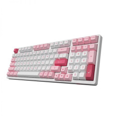TECLADO MEC ASA PBT DOUBLE SHOT SWITCH RADIANT RED LINEAR 1800 COMPACT MODELO 3098B PRUNUS LANNESIANA