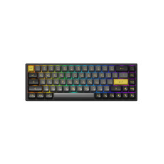 TECLADO MEC ASA PBT DOUBLE SHOT SWITCH JELLY PURPLE TACTILE 65% MODELO BLACK & GOLD 3068B PLUS
