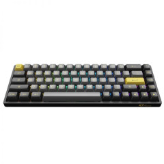 TECLADO MEC ASA PBT DOUBLE SHOT SWITCH JELLY PURPLE TACTILE 65% MODELO BLACK & GOLD 3068B PLUS