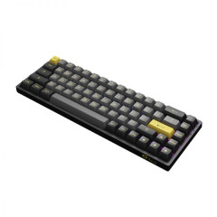TECLADO MEC ASA PBT DOUBLE SHOT SWITCH JELLY PINK LINEAR 65% MODELO BLACK & GOLD 3068B PLUS