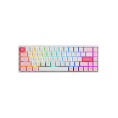 TECLADO MEC ASA PBT DOUBLE SHOT SWITCH JELLY PURPLE TACTILE 65% MODELO PRUNUS LANNESIANA 3068B PLUS