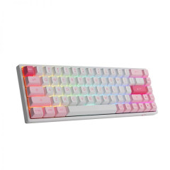 TECLADO MEC ASA PBT DOUBLE SHOT SWITCH JELLY PURPLE TACTILE 65% MODELO PRUNUS LANNESIANA 3068B PLUS