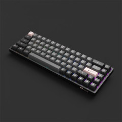 TECLADO MEC ASA PBT DOUBLE SHOT SWITCH JELLY PURPLE TACTILE 65% MODELO BLACK & PINK 3068B PLUS