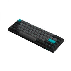 TECLADO MEC ASA PBT DOUBLE SHOT SWITCH JELLY PINK LINEAR 65% MODELO BLACK & CYAN 3068B PLUS