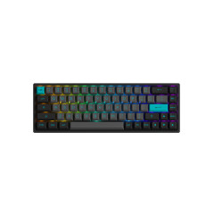 TECLADO MEC ASA PBT DOUBLE SHOT SWITCH JELLY PURPLE TACTILE 65% MODELO BLACK & CYAN 3068B PLUS