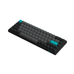 TECLADO MEC ASA PBT DOUBLE SHOT SWITCH JELLY PURPLE TACTILE 65% MODELO BLACK & CYAN 3068B PLUS