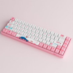 TECLADO MEC OSA PBT DYE-SUB SWITCH JELLY PINK LINEAR 65% MODELO WORLD TOUR TOKYO 3068B PLUS