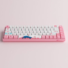 TECLADO MEC OSA PBT DYE-SUB SWITCH JELLY PURPLE TACTILE 65% MODELO WORLD TOUR TOKYO 3068B PLUS