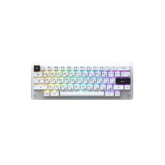 TECLADO MEC ASA PBT DOUBLE SHOT SWITCH JELLY WHITE LINEAR SPECIAL LAYOUT MODELO ACR59 BUNDLE-BOW JP