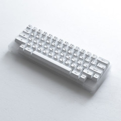TECLADO MEC ASA PBT DOUBLE SHOT SWITCH JELLY WHITE LINEAR SPECIAL LAYOUT MODELO ACR59 BUNDLE-BOW JP