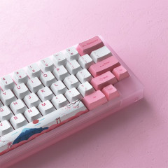 TECLADO MEC CHERRY PBT DYE-SUB SWITCH JELLY PINK LINEAR SPECIAL LAYOUT MODELO ACR59-WORLD TOUR TOKYO