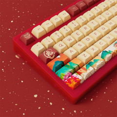 TECLADO MEC JDA PBT DYE-SUB SWITCH JELLY PURPLE TACTILE 75% MODELO PC75B PLUS YEAR OF TIGER