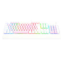 TECLADO MECANICO GAMER KALA RGB ROSA COM BRANCO SWITCH AZUL ABNT2