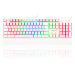 TECLADO MECANICO GAMER KALA RGB ROSA COM BRANCO SWITCH MARROM ABNT2