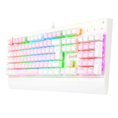 TECLADO MECANICO GAMER KALA RGB ROSA COM BRANCO SWITCH MARROM ABNT2