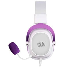 HEADSET GAMER HERO BRANCO COM ROXO