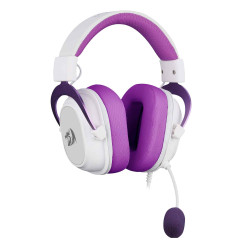 HEADSET GAMER HERO BRANCO COM ROXO