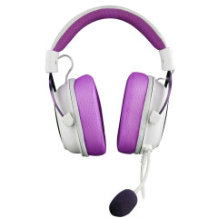 HEADSET GAMER HERO BRANCO COM ROXO