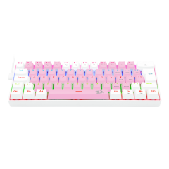 TECLADO GAMER REDRAGON LAKSHMI RAINBOW ROSA E BRANCO COM SWITCH AZUL