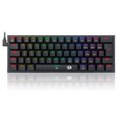 TECLADO MECANICO GAMER REDRAGON ANIVIA PRETO RGB COM SWITCH AZUL ABNT-2