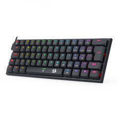 TECLADO MECANICO GAMER REDRAGON ANIVIA PRETO RGB COM SWITCH AZUL ABNT-2
