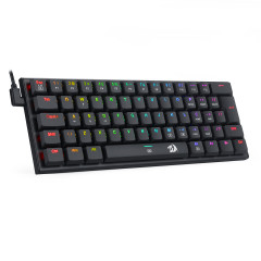 TECLADO MECANICO GAMER REDRAGON ANIVIA PRETO RGB COM SWITCH AZUL ABNT-2