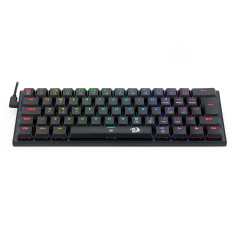 TECLADO MECANICO GAMER REDRAGON ANIVIA PRETO RGB COM SWITCH AZUL ABNT-2