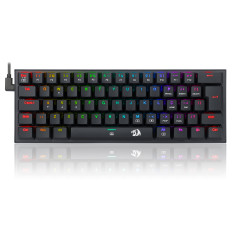 TECLADO MECANICO GAMER REDRAGON ANIVIA PRETO RGB COM SWITCH VERMELHO ABNT-2