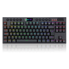 TECLADO MECANICO GAMER REDRAGON HORUS TKL RGB PRETO SWITCH AZUL