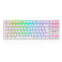 TECLADO MECANICO GAMER APS RGB BRANCO SWITCH BLUE