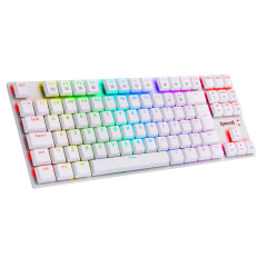 TECLADO MECANICO GAMER APS RGB BRANCO SWITCH BLUE
