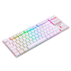 TECLADO MECANICO GAMER APS RGB BRANCO SWITCH BLUE