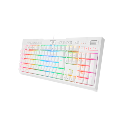 TECLADO OPTICO GAMER BRAHMA PRO RGB  BRANCO SWITCH MARROM